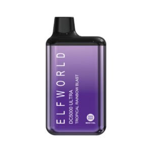 ELFWORLD DC5000 Ultra Disposable Vape Pod Device Rechargeable - TROPICAL RAINBOW BLAST