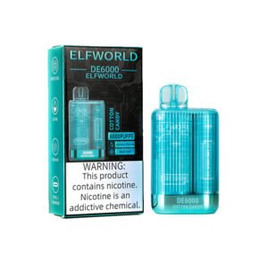 ELFWORLD DE6000 Disposable Vape Pod Device Rechargeable - COTTON CANDY
