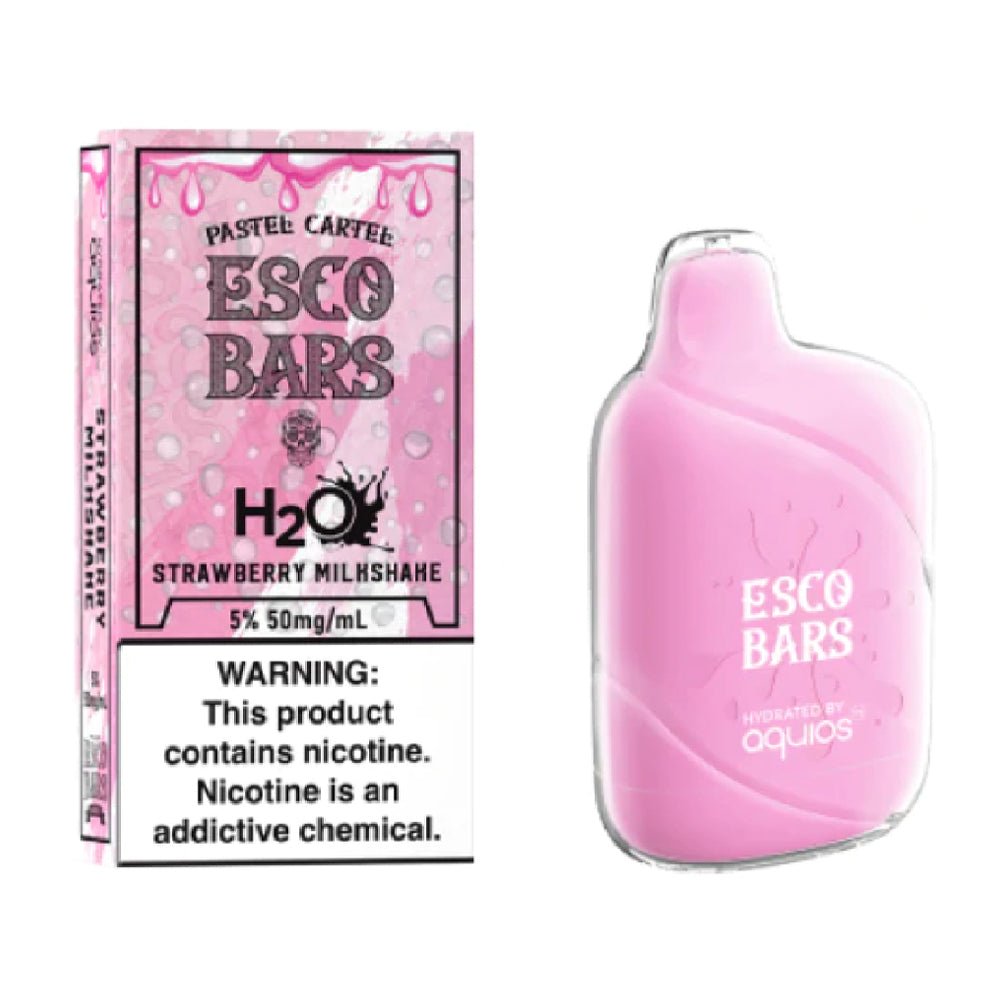 Esco Bar Aquios H2O 6000 Puffs Disposable Vape - STRAWBERRY MILKSHAKE