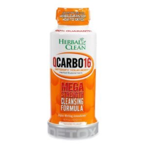 Qcarbo 16 Herbal Clean Same-Day Premium Detox Drink 16oz - Orange 473ml