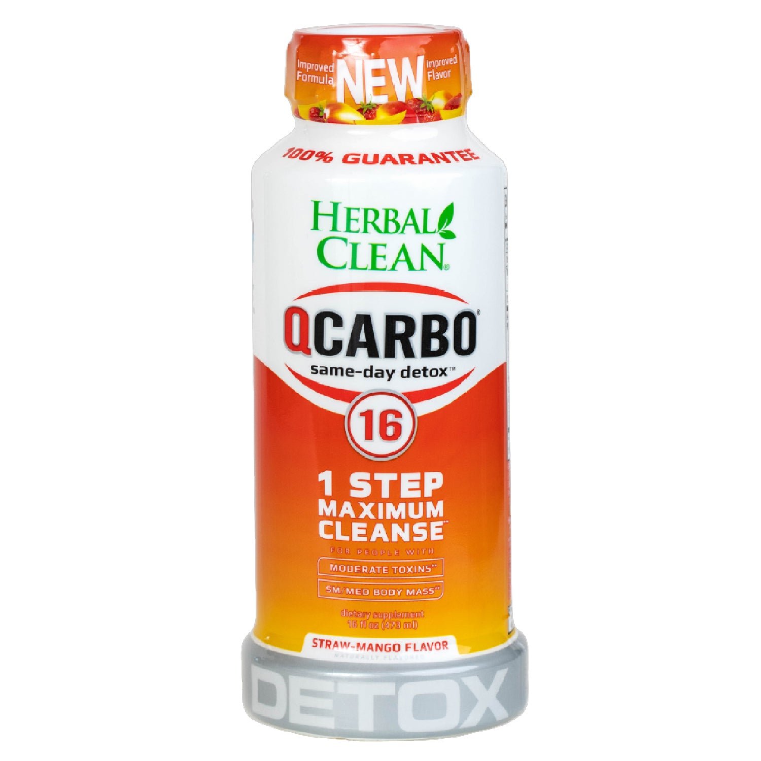 QCarbo Herbal Clear Sameday Detox 16oz 1 Step Maximum Cleanse 473ml - Image 2