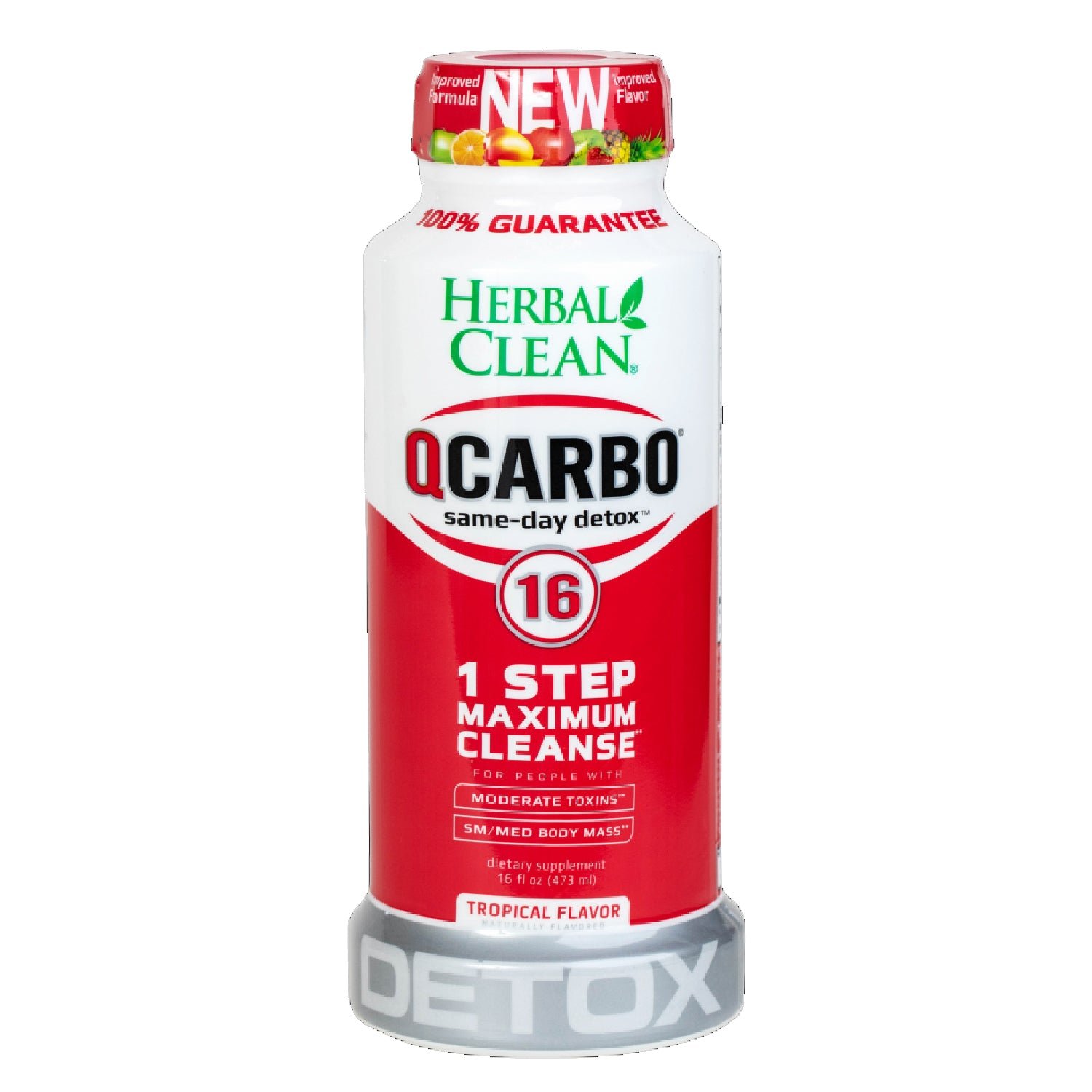 QCarbo Herbal Clear Sameday Detox 16oz 1 Step Maximum Cleanse 473ml